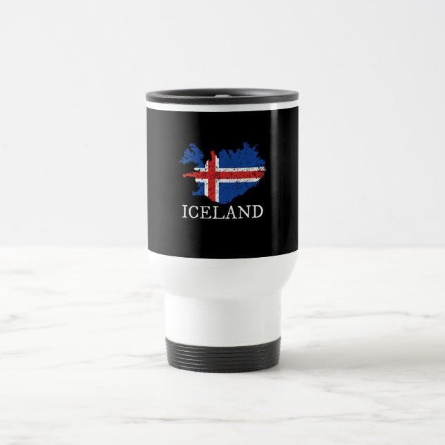 Taza De Viaje Bandera de Islandia (Centro)