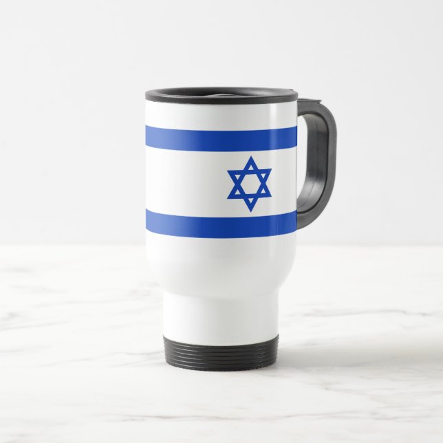 Taza De Viaje Bandera de Israel (Anverso derecho)
