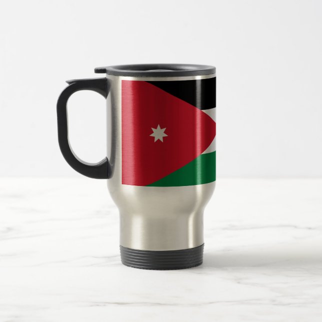 Taza De Viaje Bandera de Jordan Travel/Commuter Mug (Izquierda)