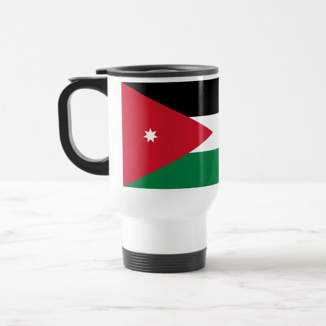 Taza De Viaje Bandera de Jordania (Izquierda)