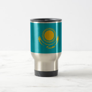 Taza De Viaje Bandera de Kazajistán Viaje/Mug de viajeros diario
