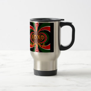 Taza De Viaje Bandera de Kenia de inspiración africana resumen a