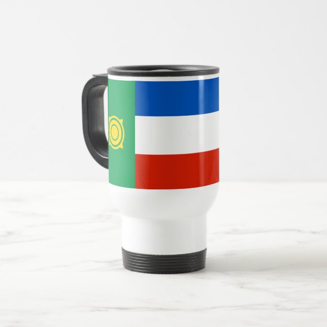 Taza De Viaje Bandera de Khakassia (Anverso izquierdo)