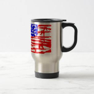 Taza De Viaje Bandera de la 2da enmienda de los armas