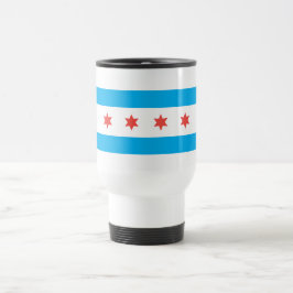 Taza De Viaje Bandera de la ciudad de Chicago