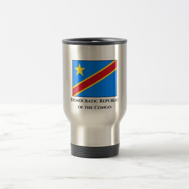 Taza De Viaje Bandera de la República Democrática del Congo (Centro)