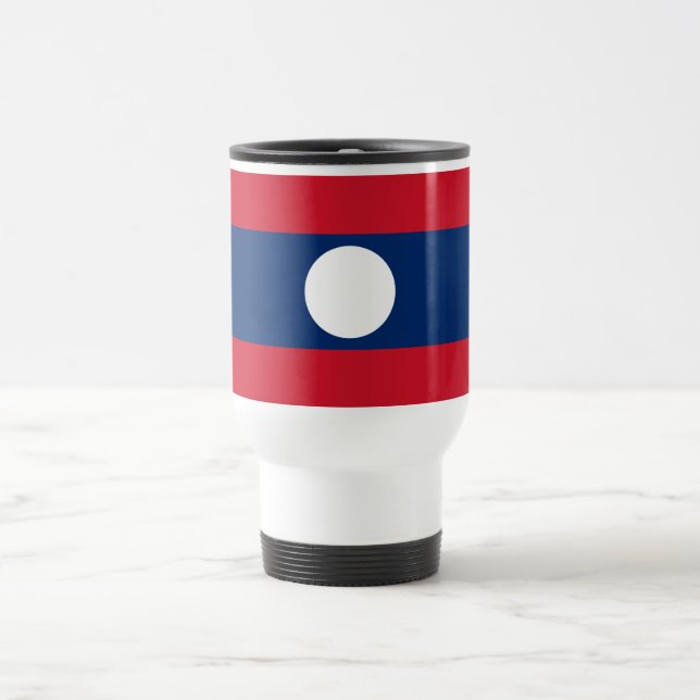 Taza De Viaje Bandera de Laos (Centro)