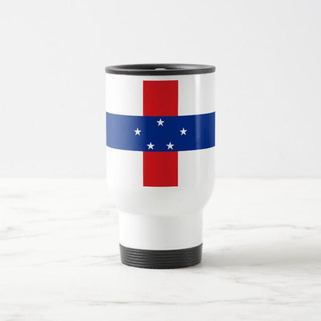 Taza De Viaje Bandera de las Antillas Neerlandesas (Centro)