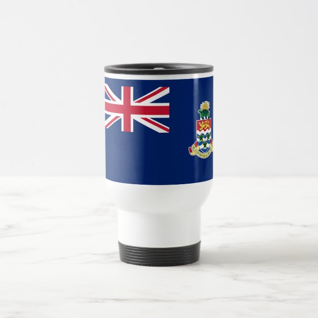 Taza De Viaje Bandera de las Islas Caimán (Centro)