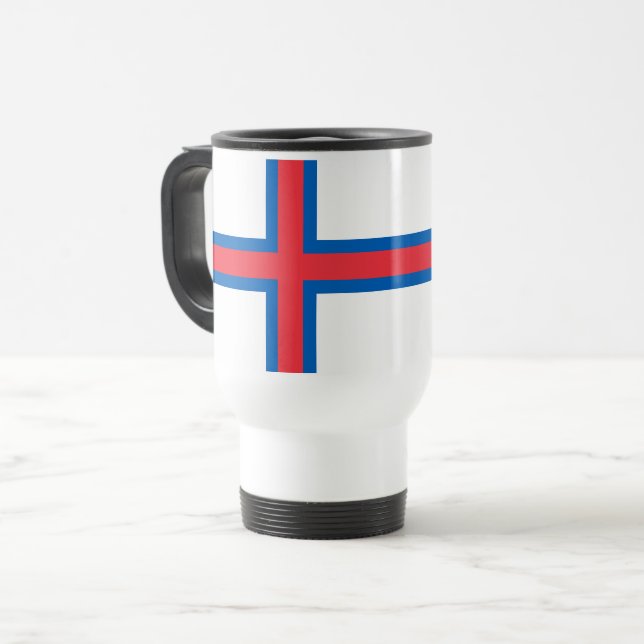 Taza De Viaje Bandera de las Islas Feroe (Anverso izquierdo)