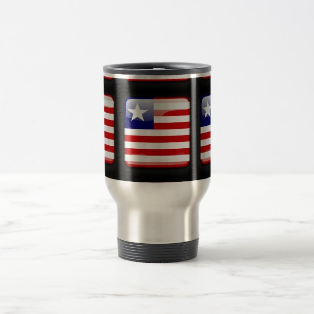 Taza De Viaje Bandera de Liberia (Centro)