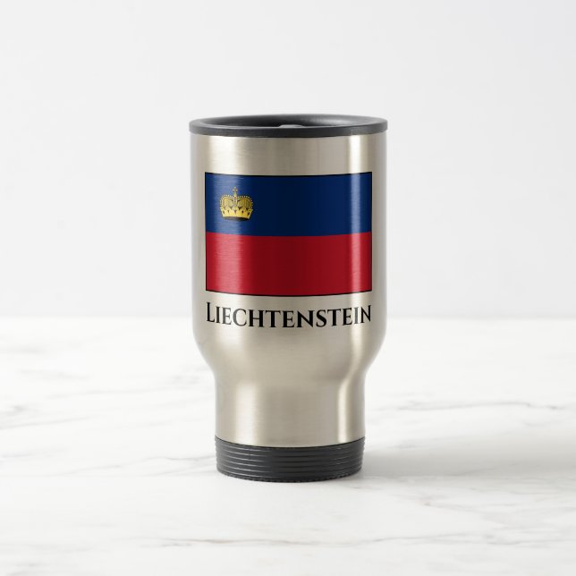 Taza De Viaje Bandera de Liechtenstein (Centro)