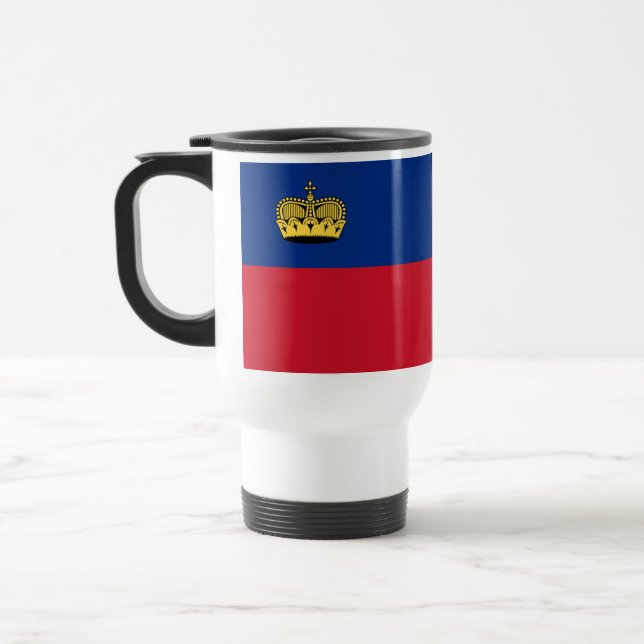 Taza De Viaje Bandera de Liechtenstein (Izquierda)