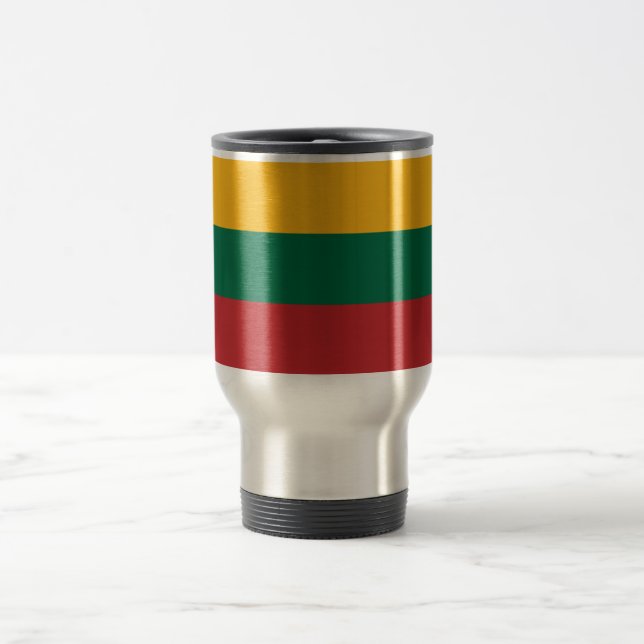 Taza De Viaje Bandera de Lituania (Centro)