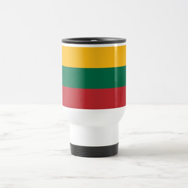 Taza De Viaje Bandera de Lituania (Centro)