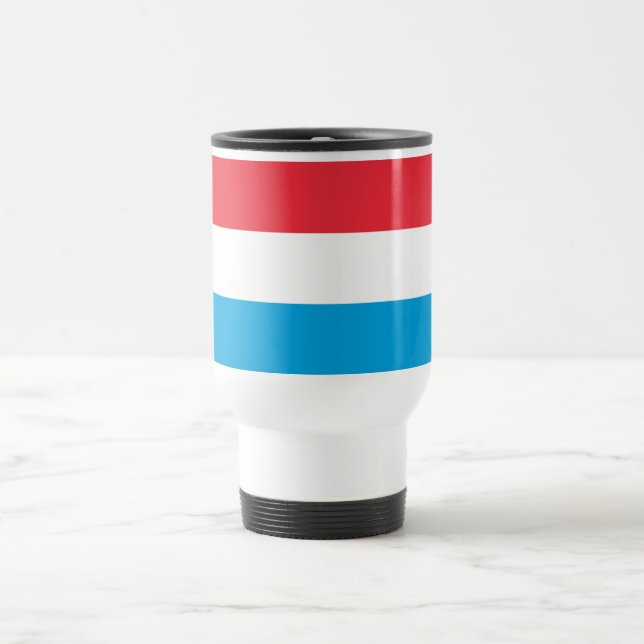 Taza De Viaje Bandera de Luxemburgo (Centro)