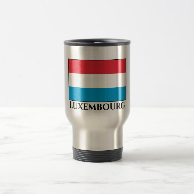 Taza De Viaje Bandera de Luxemburgo (Centro)