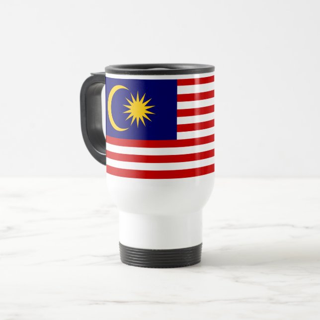 Taza De Viaje Bandera de Malasia (Anverso izquierdo)