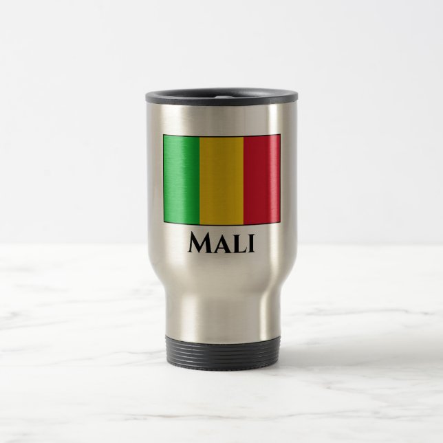 Taza De Viaje Bandera de Mali (Centro)