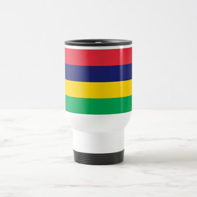 Taza De Viaje Bandera de Mauricio (Centro)
