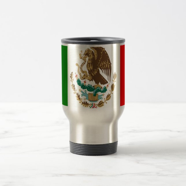 Taza De Viaje Bandera de México (Centro)