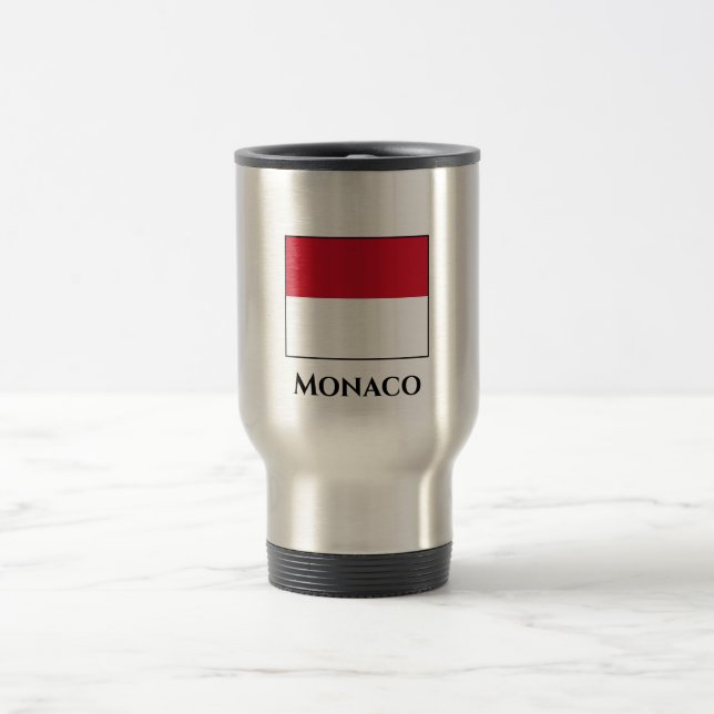 Taza De Viaje Bandera de Mónaco (Centro)