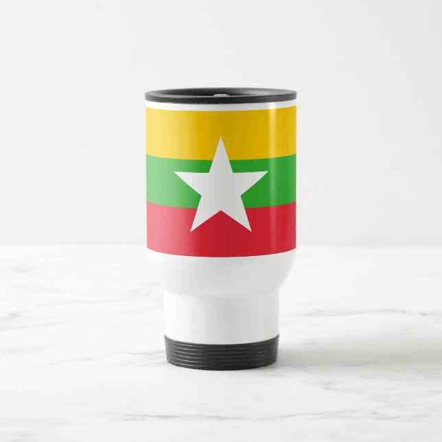 Taza De Viaje Bandera de Myanmar (Centro)