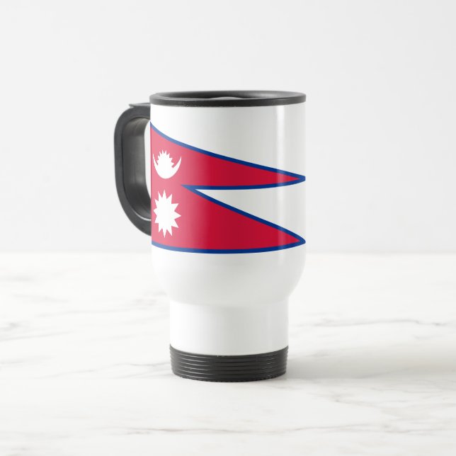 Taza De Viaje Bandera de Nepal (Anverso izquierdo)