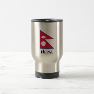 Taza De Viaje Bandera de Nepal (nepalés)