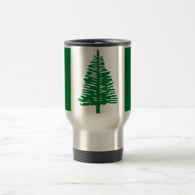 Taza De Viaje Bandera de Norfolk Island Travel/Commuter Mug (Centro)