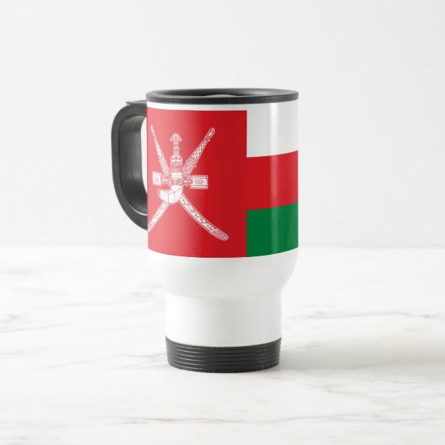 Taza De Viaje Bandera de Omán (Anverso izquierdo)