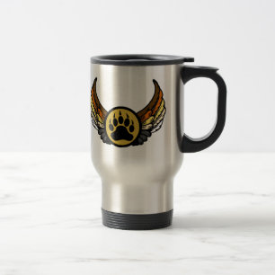 Taza De Viaje Bandera de orgullo gay de osos ala de ángel pata d