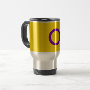 Taza De Viaje Bandera de orgullo intersexual de SlipperyJoe's fo