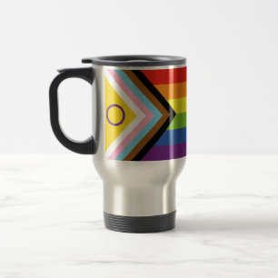 Taza De Viaje Bandera de orgullo intersexual de SlipperyJoe's fo