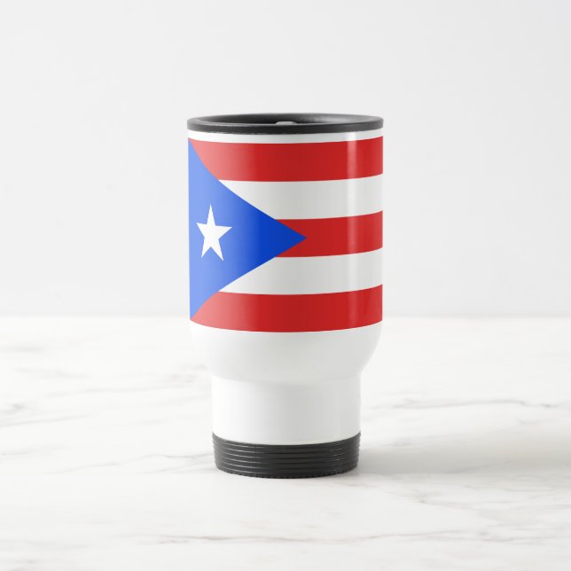 Taza De Viaje Bandera de Puerto Rico (Centro)