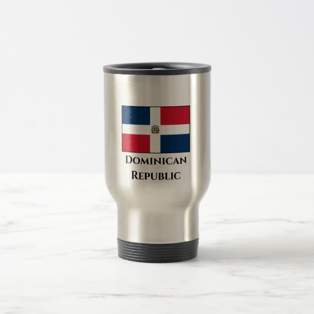 Taza De Viaje Bandera de República Dominicana (Centro)