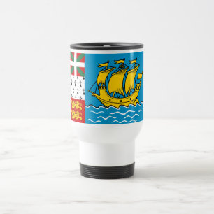 Taza De Viaje Bandera de Saint Pierre y Miquelon