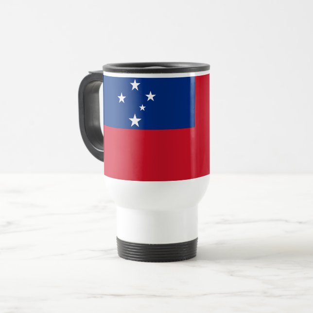 Taza De Viaje Bandera de Samoa (Anverso izquierdo)