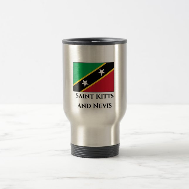 Taza De Viaje Bandera de San Cristóbal y Nieves (Centro)