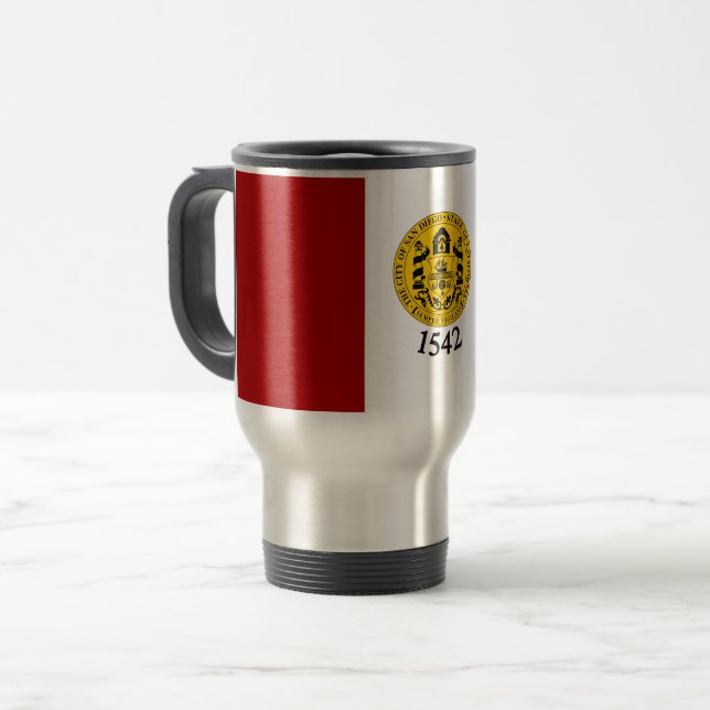 Taza De Viaje Bandera de San Diego, California (Anverso izquierdo)