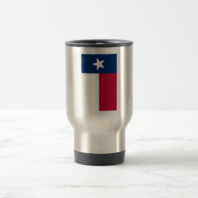 Taza De Viaje Bandera de Texas: Longhorns, el estado de la solit (Centro)