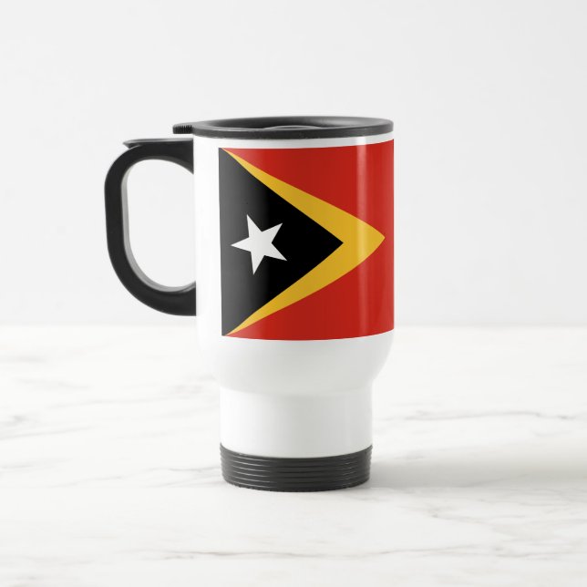 Taza De Viaje Bandera de Timor Oriental (Izquierda)