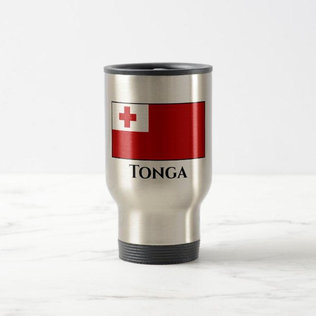 Taza De Viaje Bandera de Tonga (Centro)