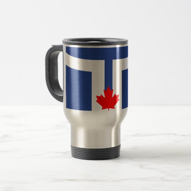 Taza De Viaje Bandera de Toronto, Ontario Travel Mug (Anverso izquierdo)