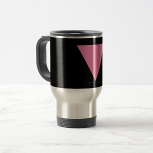 Taza De Viaje bandera de triángulo rosa de SlipperyJoe's símbolo