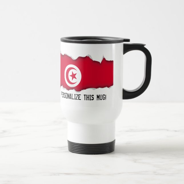 Taza De Viaje Bandera de Túnez (Derecha)
