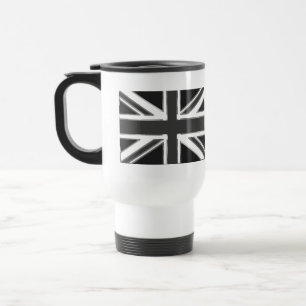 Taza De Viaje Bandera de Union Jack del Reino Unido - Cromado
