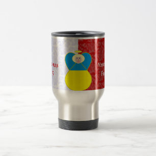 Taza De Viaje Bandera del Ángel Ucraniano sobre Personalizado Ro