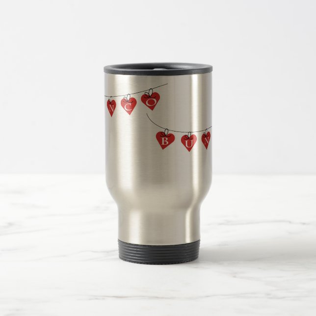 Taza De Viaje Bandera del corazón de Bunco (Centro)