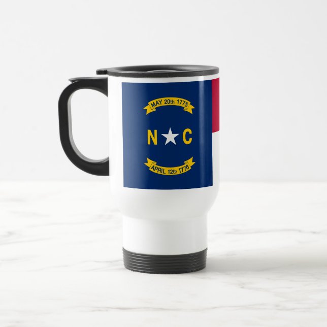 Taza De Viaje Bandera del Estado de Carolina del Norte (Izquierda)